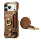 ALMA ETHEREAL Phone Case with Wallet and Ring Holder - Brown