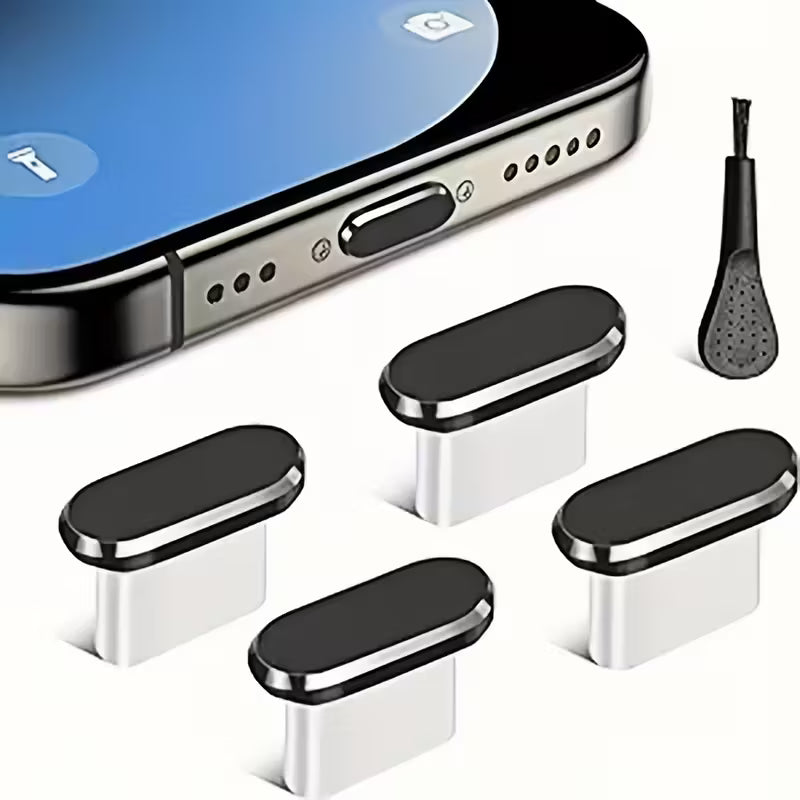 MEDIAN USB-C vtič za prah s ščetko - črn